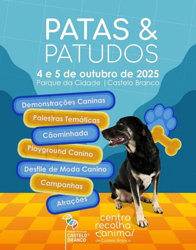 Evento 'Patas & Patudos' em Castelo Branco Promove Adoção Responsável