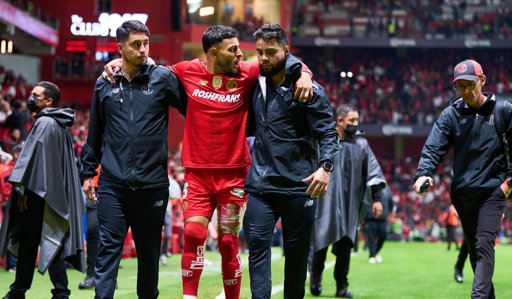 Incertidumbre en Toluca por lesión de Alexis Vega de cara a la Liguilla