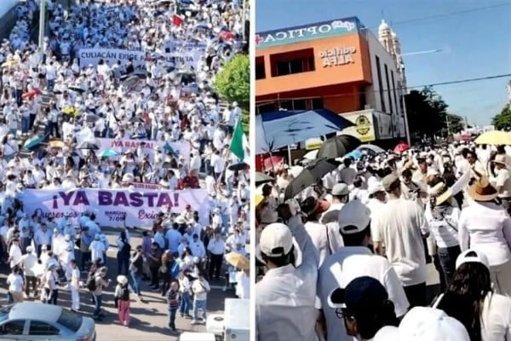 Miles de ciudadanos marchan por la paz en Culiacán ante la creciente violencia