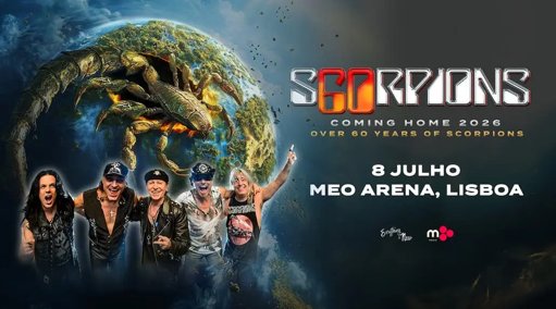 Lendários Scorpions regressam a Portugal em julho de 2026