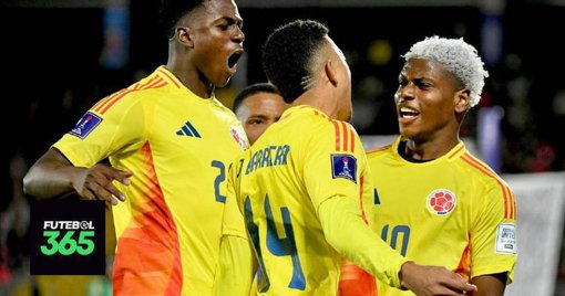 Óscar Perea, avançado do AVS, marca pela Colômbia no Mundial Sub-20