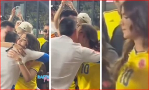 El beso viral que confirma el romance de James Rodríguez y Luisa Duque