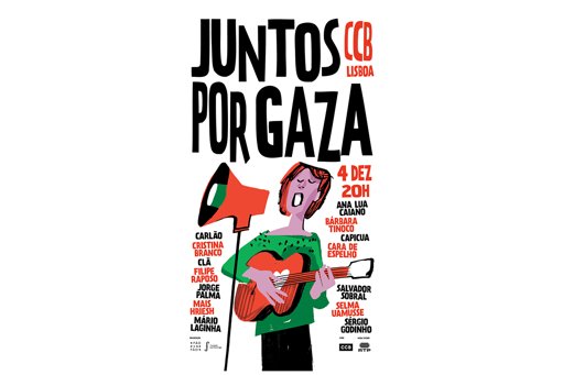 Concerto solidário “Juntos por Gaza” reúne grandes nomes da música portuguesa no CCB