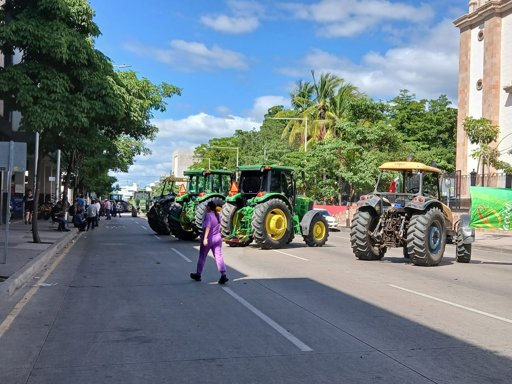Productores agrícolas bloquean el centro de Culiacán en protesta por falta de apoyos