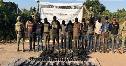 Operativo de la Marina en Navolato, Sinaloa, deja 13 detenidos de la facción “La Mayiza”