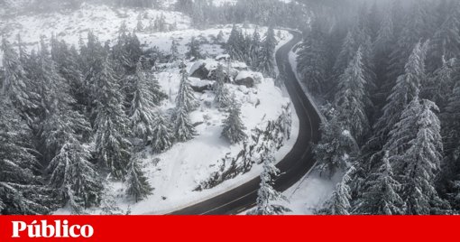 Neve e Vento Forte Obrigam ao Encerramento de Estradas na Serra da Estrela