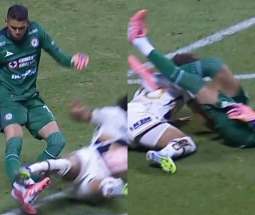 Fuerte entrada saca de la cancha a Kevin Mier y enciende alarmas en Cruz Azul y la Selección Colombia