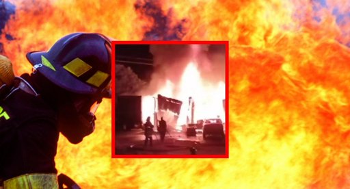 Bomberos de Pereira apoyan en extinción de incendio de gran magnitud en La Virginia