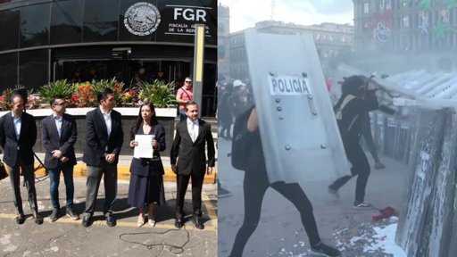 PAN denuncia ante la FGR represión en la marcha de la 'Generación Z' y pide investigar al 'bloque negro'