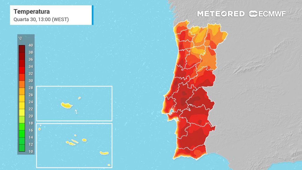 Onda de calor coloca quase todo o território continental sob aviso amarelo