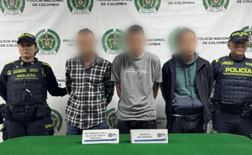 Policía frustra robo de vehículo y captura a tres personas en el sur de Bogotá