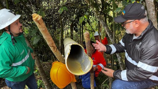 Avanza reconstrucción de planta de agua en Altavista, Medellín, tras emergencia invernal
