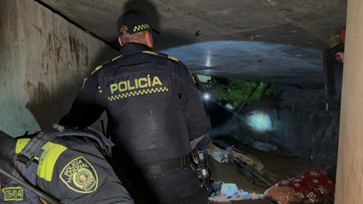 Desmantelamiento de refugios delincuenciales bajo puentes de Pereira