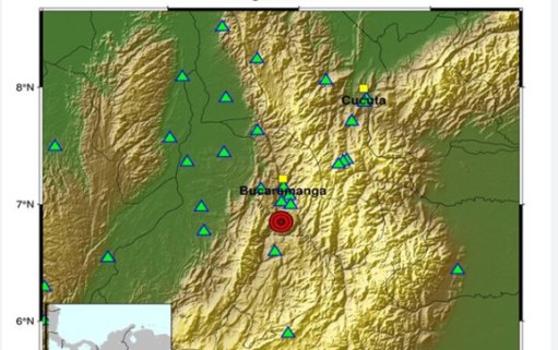Fuerte sismo de magnitud 5,8 sacudió gran parte de Colombia en la madrugada