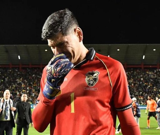 El agradecimiento del arquero de Bolivia, Carlos Lampe