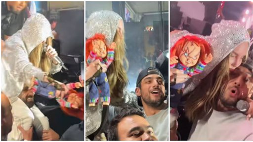 Belinda detiene concierto para pedirle una foto a un fan "guapo"