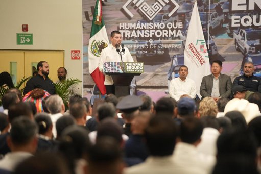 Gobierno de Chiapas fortalece la seguridad municipal con equipamiento y programas de vivienda