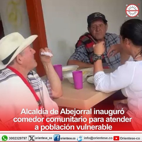 Alcaldía de Abejorral inaugura primer comedor comunitario para atender a población vulnerable