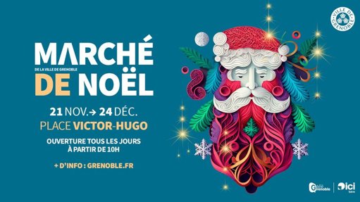 Le Marché de Noël anime la Place Victor-Hugo à Grenoble