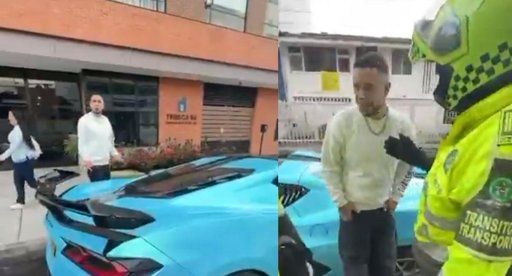 Arrogancia y deudas: Conductor de un Corvette mal estacionado en Bogotá se enfrenta a la policía y desata polémica