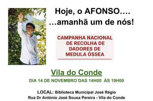 Onda de solidariedade nacional mobiliza comunidades para encontrar dador de medula óssea para Afonso