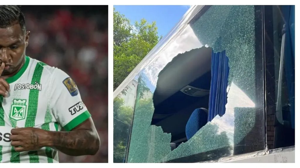 Alfredo Morelos resulta herido tras ataque al bus de Atlético Nacional