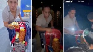 Influencer Ingresa Trompo de Tacos al Pastor a Sala de Cine en Video Viral