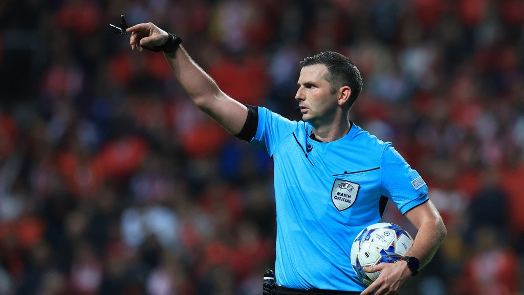 Árbitro Inglês Michael Oliver Nomeado para o Nice-Benfica