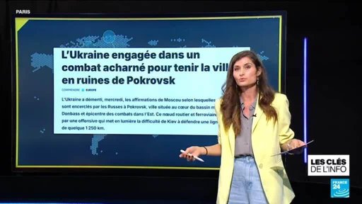 La bataille pour Pokrovsk s'intensifie, la Russie accentuant sa pression sur ce verrou stratégique du Donbass