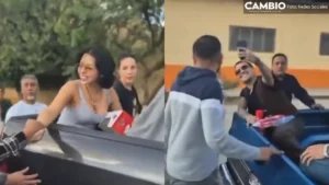 Christian Nodal y Ángela Aguilar reparten juguetes en Zacatecas generando debate