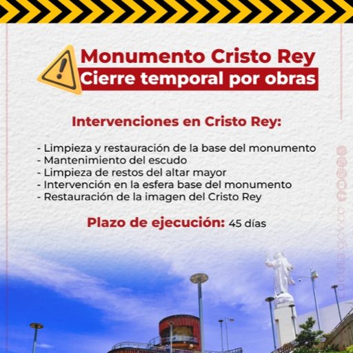 El emblemático monumento a Cristo Rey cierra temporalmente para su restauración y embellecimiento