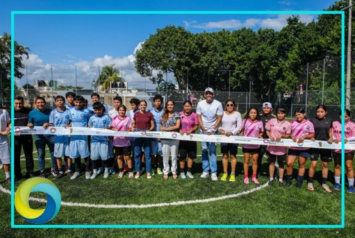 Entregan cancha deportiva “Los Tules” renovada en la Supermanzana 248 de Cancún