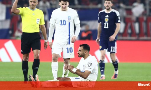 Pavlidis sofre susto na seleção grega mas lesão não é grave